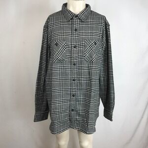 Lands End Mens Plaid Button Up Shirt Long Sleeve Casual Workwear Top XXL